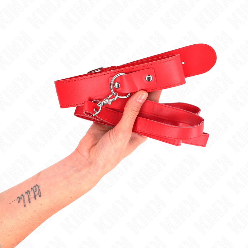 Kink Collar & Gag-Guler cu Curea 116 cm Roșu, Chingă Reglabilă 2 img 187554 147ee8273f094ddd8c59d7e7ca7dc23f 1