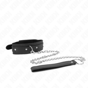 Kink Collar & Gag-Colier cu Lesă 65 cm, 1 Inel, Ajustabil 38-49 - imagine 4