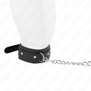 Kink Collar & Gag-Colier cu Lesă 65 cm, 1 Inel, Ajustabil 38-49 - imagine 3