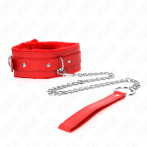 Kink Collar & Gag-Zgardă cu Lesă 65 cm cu Restricții Roșu 36-42 10 Kink Collar & Gag-Zgardă cu Lesă 65 cm cu Restricții Roșu 36-42 - imagine 4