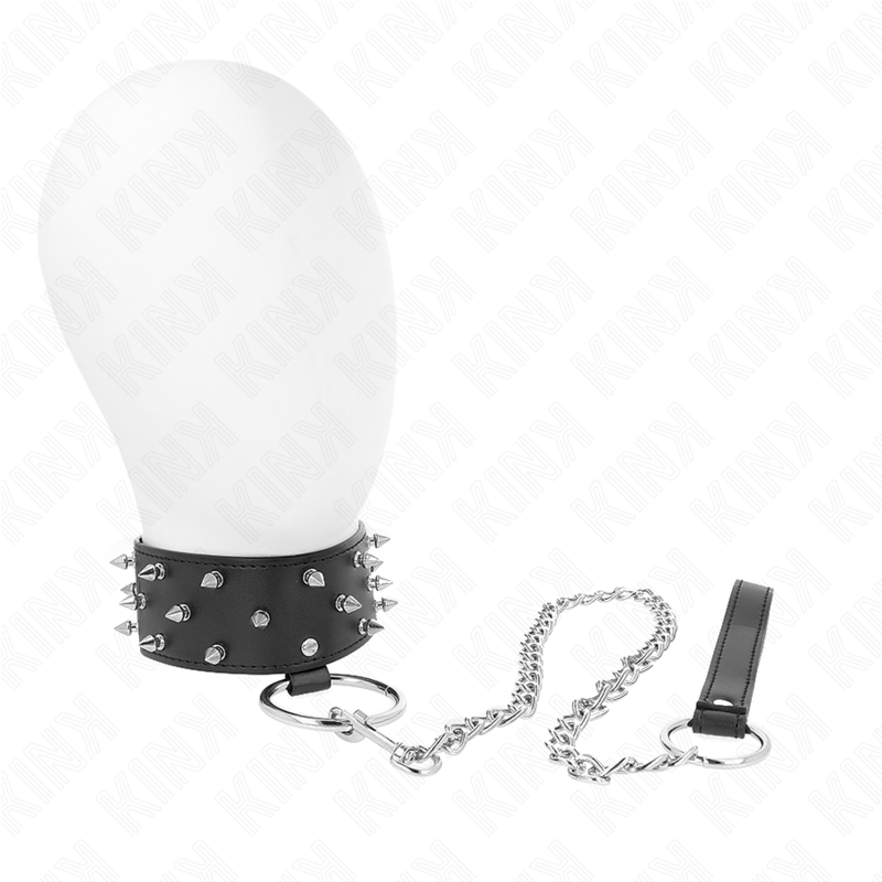 Kink Collar & Gag-Colier cu Lesă 65 cm, cu Nituri Argintii 1 img 187594 c98fbf37cc42c408702636906f506714 1
