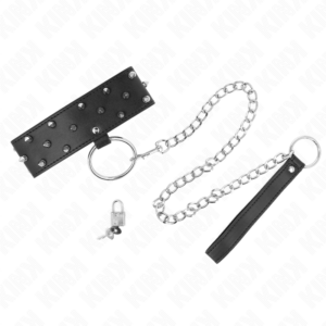 Kink Collar & Gag-Colier cu Lesă 65 cm, cu Nituri Argintii 10 Kink Collar & Gag-Colier cu Lesă 65 cm, cu Nituri Argintii - imagine 5