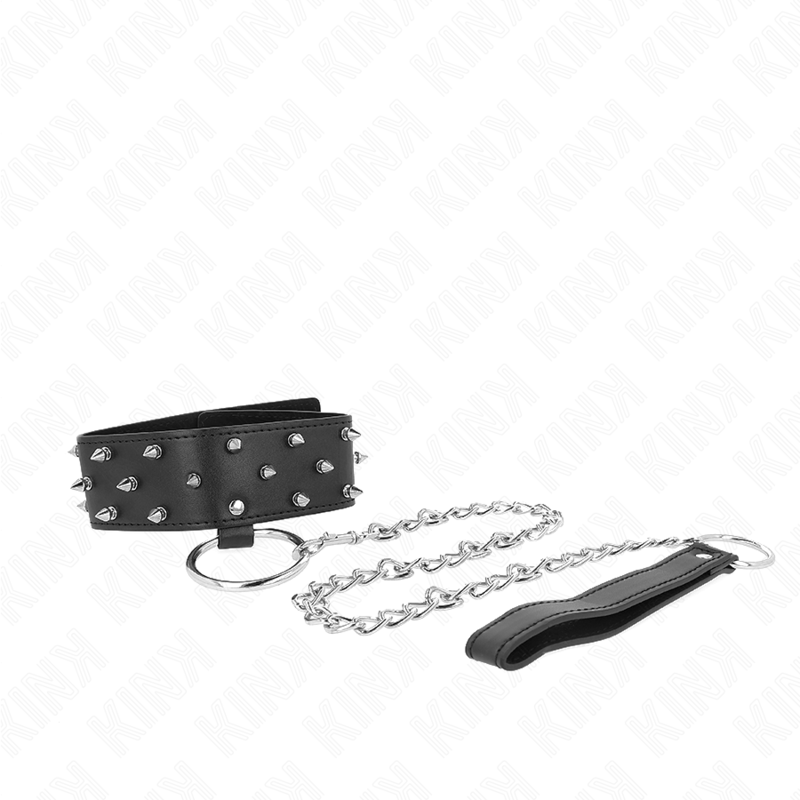 Kink Collar & Gag-Colier cu Lesă 65 cm, cu Nituri Argintii 2 img 187598 a54dfdfafa6b894e7aed1d30ae0d913d 1