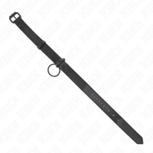 Kink Collar & Gag-Guler Reglabil 37-54 cm cu Lesă Neagră 65 cm X - imagine 3