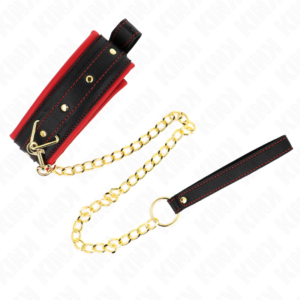 Kink Collar & Gag-Zgardă cu Lesă din Material Simplu, Ajustabilă - imagine 3