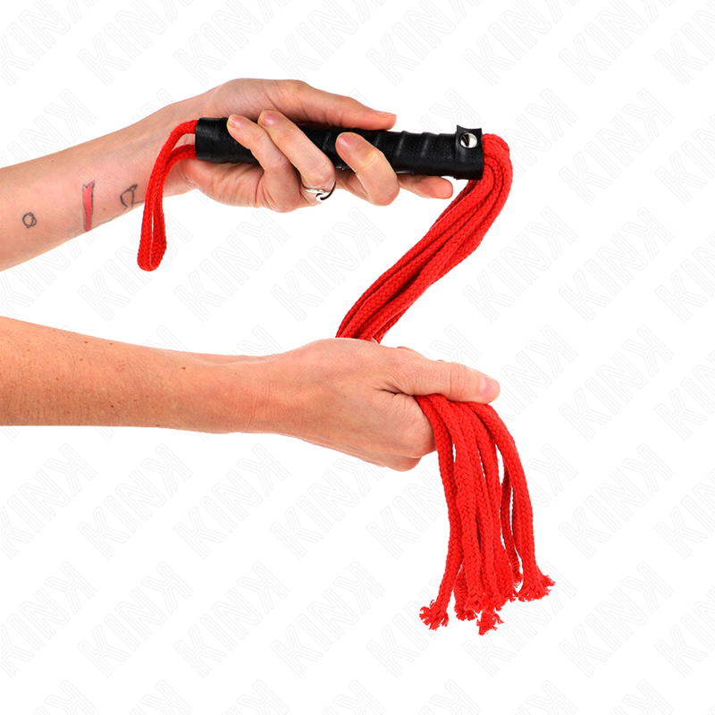 Kink Impact & Touch-Roșu Rope Whip 56 cm 4 img 187634 7a40df379f5ddb86218391f159a1196f 1