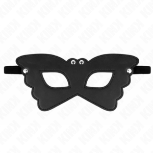 Kink Masked Allure-Masca din Imitație Piele în Formă de Fluture - imagine 4