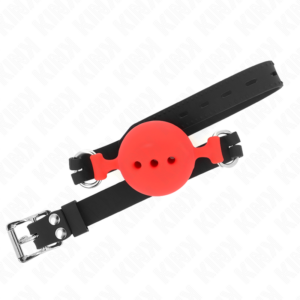 Kink Collar & Gag-Gag din Silicon Integral 55 X 2 cm cu Bila 5-Roșu, Mărime L 9 Kink Collar & Gag-Gag din Silicon Integral 55 X 2 cm cu Bila 5-Roșu, Mărime L - imagine 4
