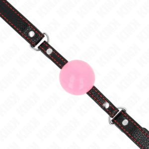 Kink Collar & Gag-Rose Gold Ball 4 cm Gag 60 X 2 cm-Silicon 8 Kink Collar & Gag-Rose Gold Ball 4 cm Gag 60 X 2 cm-Silicon - imagine 4