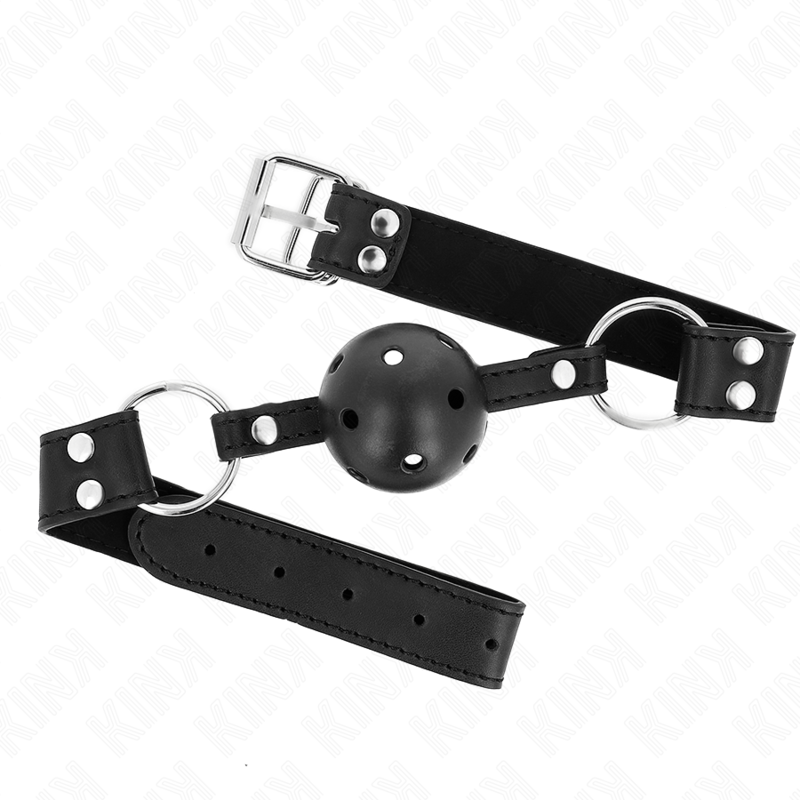 Kink Collar & Gag-Gag cu Bilă Respirabil 4 cm cu Nituri Duble 1 img 187708 a789c2f463776c4c5c1e3d83e5e4cc46 1
