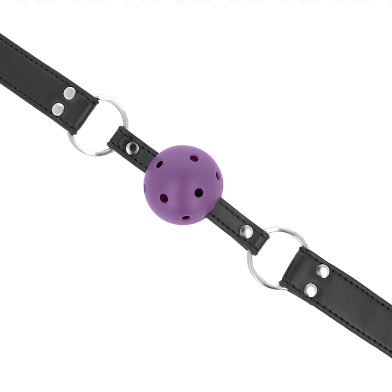 Kink Collar & Gag-Gag Minge Respirabilă 4 cm cu Dublu Nit, Mov 2 img 187711 cad7b45f37d2812527fb5aaae4ea8e78 1