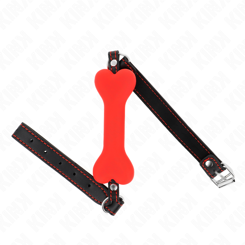 Kink Collar & Gag-Red Bone 12 cm Gag 63 X 2 cm-Silicon 1 img 187719 58191ba7d3da45cbf81b17e980f0a39b 1