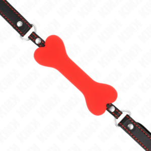 Kink Collar & Gag-Red Bone 12 cm Gag 63 X 2 cm-Silicon 8 Kink Collar & Gag-Red Bone 12 cm Gag 63 X 2 cm-Silicon - imagine 4