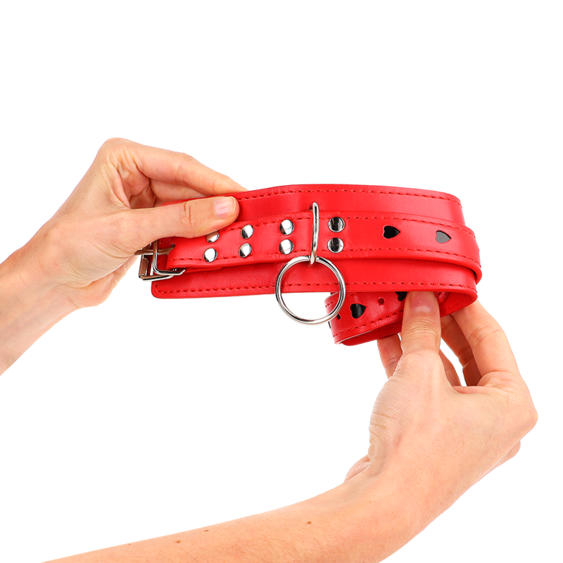 Kink Wrist Restraint-Cătușe pentru Încheieturi Roșii cu Inlay 2 img 187769 411be4b819ae4564ce733119105d07e1 1