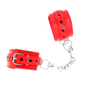 Kink Wrist Restraint-Cătușe pentru Încheieturi Roșii cu Inlay 7 Kink Wrist Restraint-Cătușe pentru Încheieturi Roșii cu Inlay - imagine 3