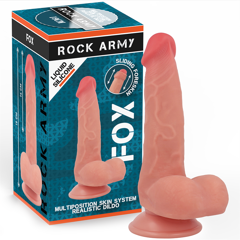 Rock Army-Liquid Silicone Fox 19 cm -o- 3.2 cm-Waterproof, Ventuza 1 img 187835 5bc5e9d11d69f28b247dfd4ed877fbf8 1