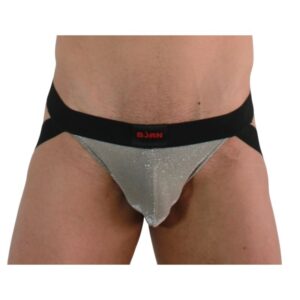 Burn-001 Jock Shiny Bej/Negru, S/M/L/XL · Lenjerie Barbati (imaginea 2)