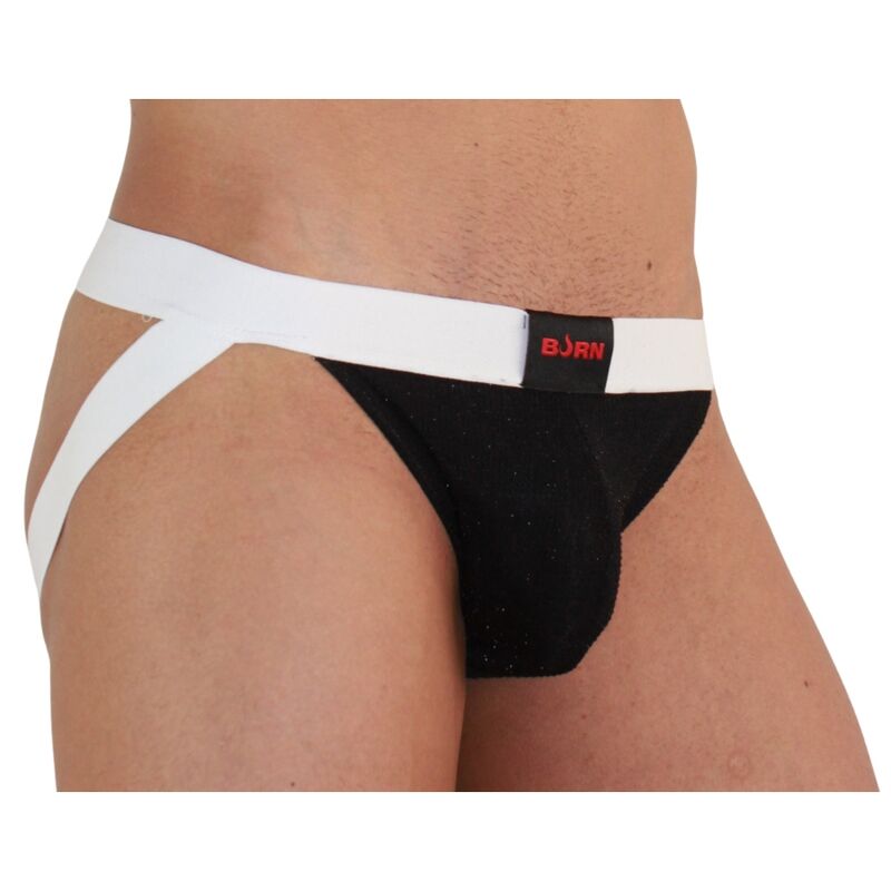 BURN - 004 JOCK SHINY BLACK / WHITE S img 188310 c4efa15d2b9423b902dd8fb3fdd60457 1