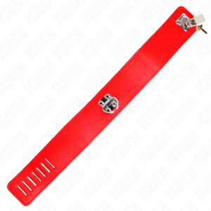 Kink Collar & Gag-Colier cu Curea 65 cm cu Chingă Lată Roșie 12 Kink Collar & Gag-Colier cu Curea 65 cm cu Chingă Lată Roșie - imagine 6