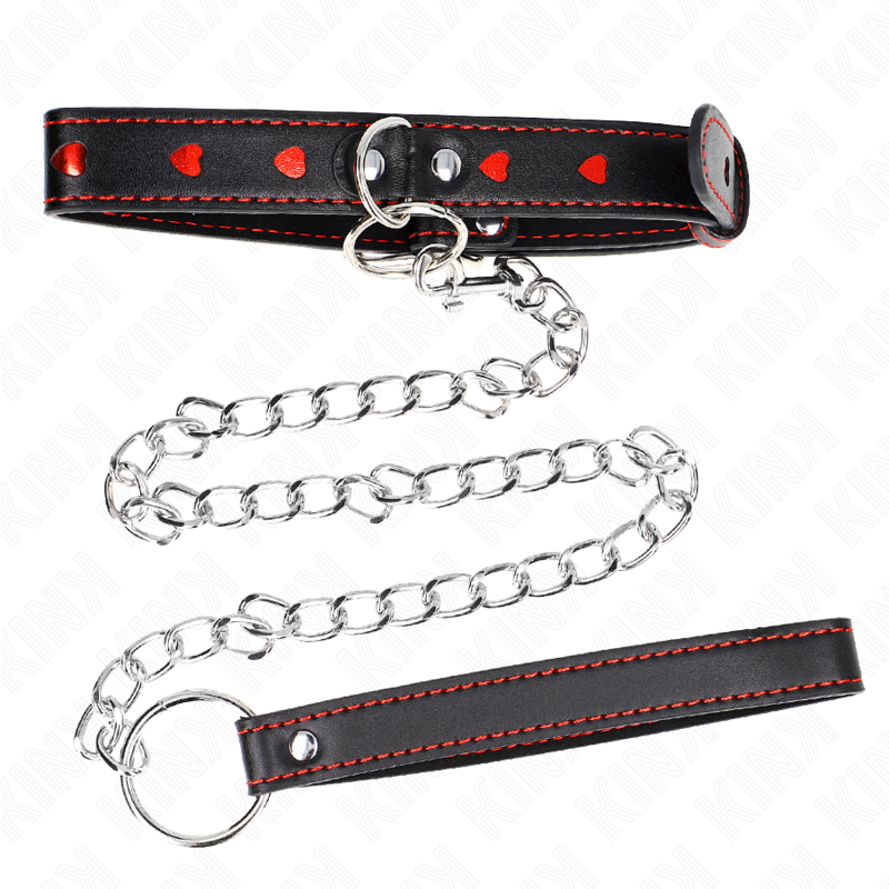 Kink Collar & Gag-Colier cu Curea 65 cm Detalii Inimă 52.5 X 2.5 cm 3 img 188774 05ec6aef9569c44adf6e2ee9d3998639 1
