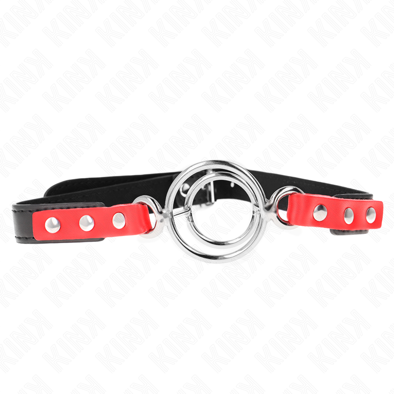 Kink Collar & Gag-Mordac cu Inele Multiple o 4/4.8 cm Roșu 38 X 1 img 188933 55dae20b25452cf5d6953a7dbf56675f 1