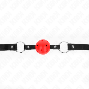Kink Collar & Gag-Gag cu Bilă Solidă Roșie 4.5 cm Model 1 63.5 X 8 Kink Collar & Gag-Gag cu Bilă Solidă Roșie 4.5 cm Model 1 63.5 X - imagine 4