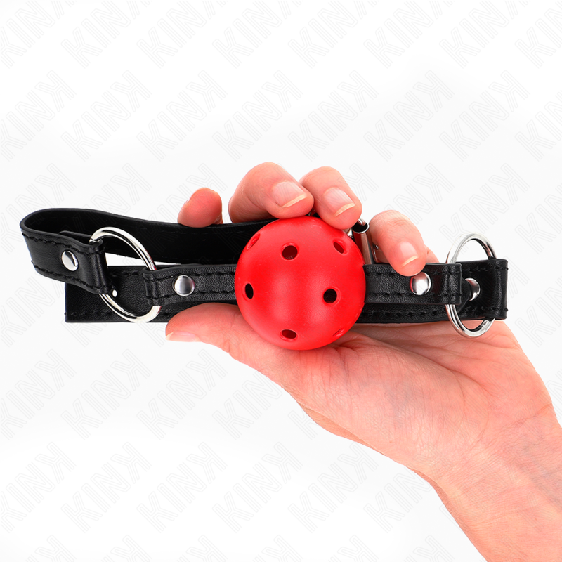 Kink Collar & Gag-Gag cu Bilă Solidă Roșie 4.5 cm Model 1 63.5 X 3 img 188950 00a5f03aa69a140466b5ec78f4ca3e53 1