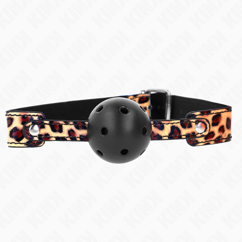 Kink Collar & Gag-Leopard Breathable Ball 4.5 cm Gag 65 X 2.5 cm 2 img 188952 1d3dc92d370d396a4c26e2fd28424bf5 1