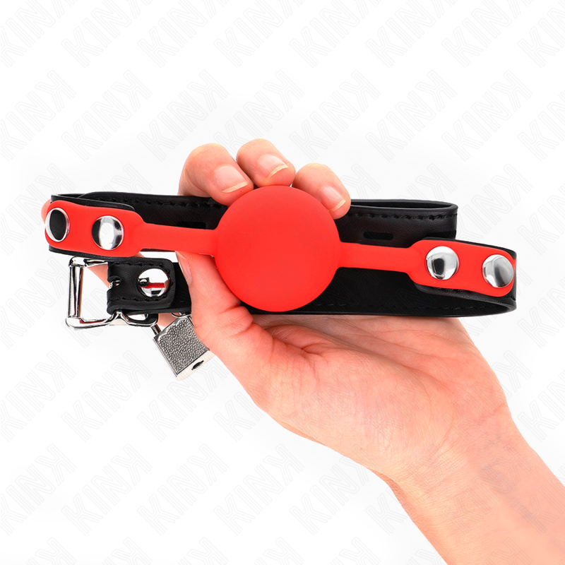 Kink Collar & Gag-Ball Gag din Silicon 4 cm cu Lacăt 60 X 2 cm 3 img 188958 8163fcda3bc23fc8d4fce9e39c4f63e3 1