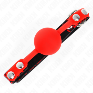Kink Collar & Gag-Gag cu Bilă din Silicon 4 cm Model 2 60 X 2 cm - imagine 3