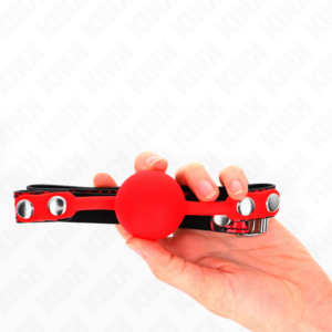 Kink Collar & Gag-Gag cu Bilă din Silicon 4 cm Model 2 60 X 2 cm - imagine 5