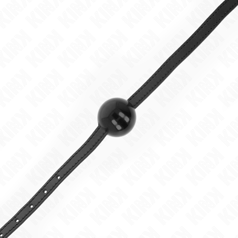 Kink Collar & Gag-Gag cu Bilă Solidă Neagră 4 cm, Curea 65 X 1.5 cm 2 img 188971 8f49db629d1718aef144241208a589d0 1