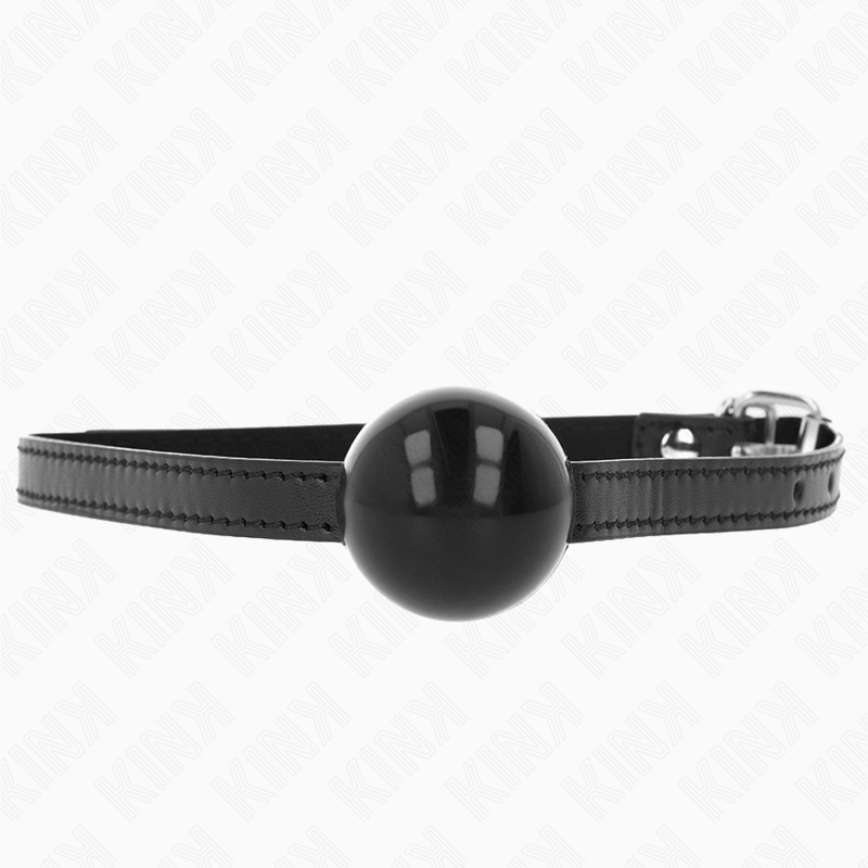 Kink Collar & Gag-Gag cu Bilă Solidă Neagră 4 cm, Curea 65 X 1.5 cm 1 img 188972 675a641aa7beafdb0bb79b6f28e6e5dd 1