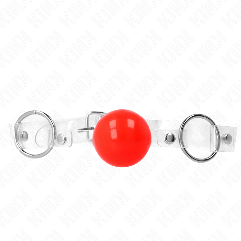 Kink Collar & Gag-Bilă Pvc Transparentă Roșie 4 cm, Gag Reglabil 1 img 188980 6cb3a897192b0404fc04b2c051b6175a 1