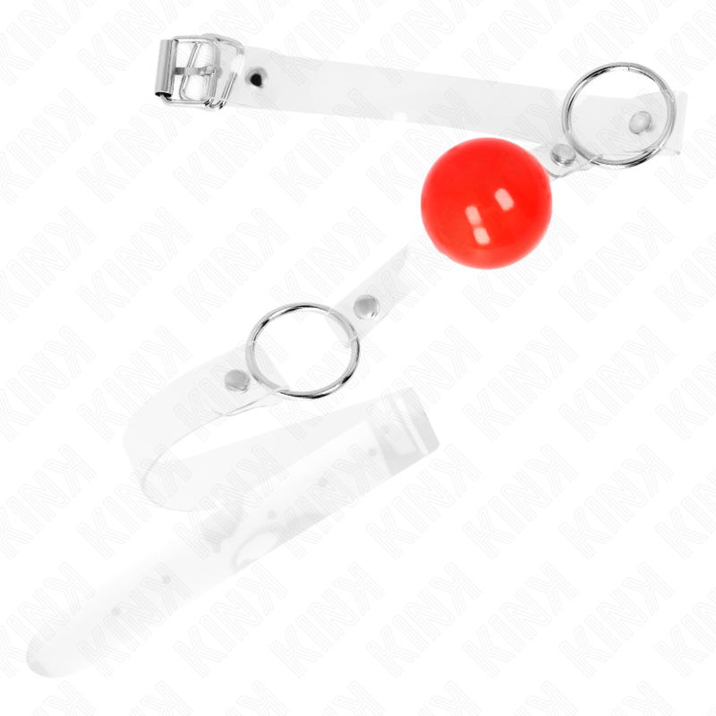 Kink Collar & Gag-Bilă Pvc Transparentă Roșie 4 cm, Gag Reglabil 2 img 188982 167a6aafe4e9418a61ed79a0e44c11ac 1