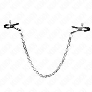 Kink Nipple Grip-Cleme pentru Sfârcuri Lanț Gros 30 cm-Metal · Accesorii BDSM (imaginea 4)