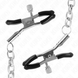 Kink Nipple Grip-Cleme pentru Sfârcuri Lanț Gros 30 cm-Metal · Accesorii BDSM (imaginea 3)