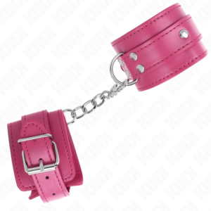 Kink Wrist Restraint-3 D-ring Cătușe pentru Încheieturi-Roz 7 Kink Wrist Restraint-3 D-ring Cătușe pentru Încheieturi-Roz - imagine 3
