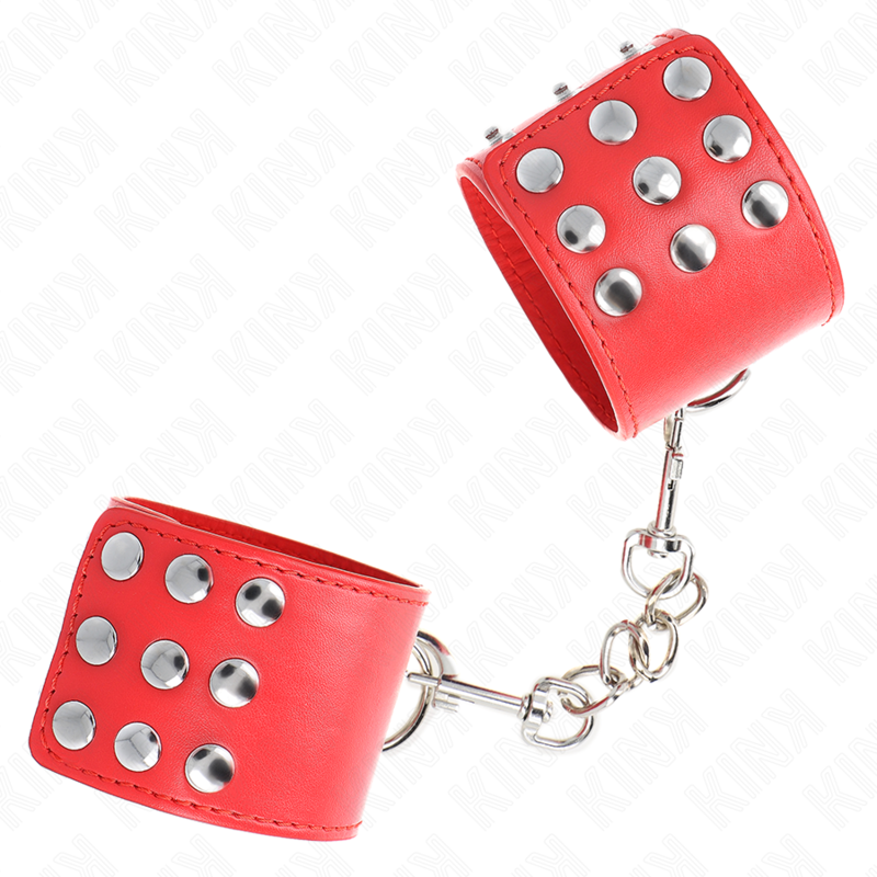 Kink Wrist Restraint-Cătușe de Încheietură cu Snap Roșu 3 img 189200 604c31659690ec10b77aa7b6cc11066a 1