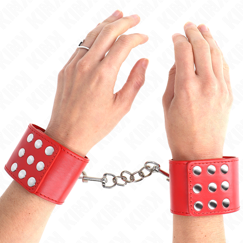 Kink Wrist Restraint-Cătușe de Încheietură cu Snap Roșu 1 img 189202 93a96060fb475bdfc3f3312f32a4d7b5 1