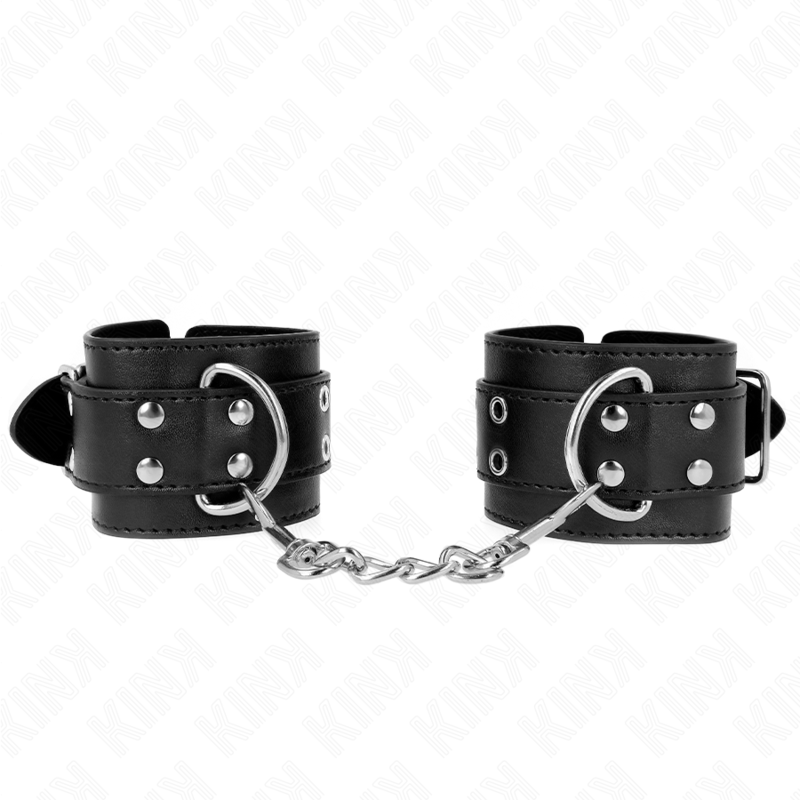 Kink Wrist Restraint-Cătușe de Mână cu Două Catarame Negre 2 img 189219 edafbc5939b73276baaf60117314ad5a 1