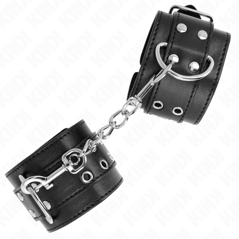 Kink Wrist Restraint-Cătușe de Mână cu Două Catarame Negre 3 img 189220 d3cc7f52c3e0a08546783d1e32b2a172 1