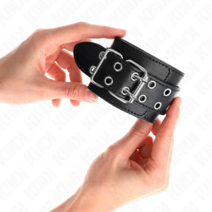 Kink Wrist Restraint-Cătușe de Mână cu Două Catarame Negre 8 Kink Wrist Restraint-Cătușe de Mână cu Două Catarame Negre - imagine 4