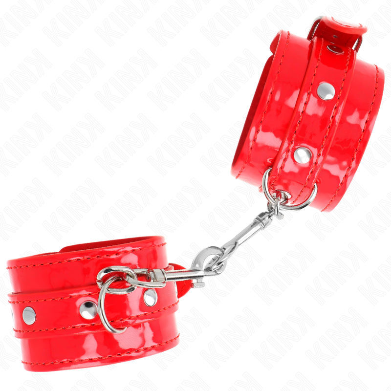 Kink Wrist Restraint-Shiny Hand Cuffs Roșii, Ajustabile 23-33 cm 2 img 189235 7c66620c172280c5653fe9345e997abb 1