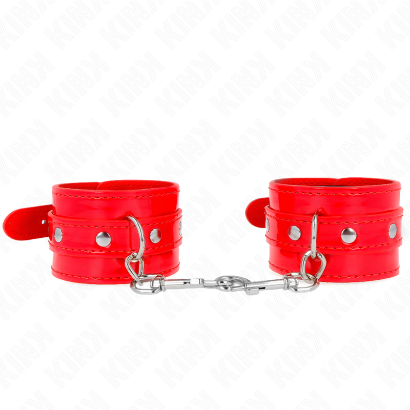 Kink Wrist Restraint-Shiny Hand Cuffs Roșii, Ajustabile 23-33 cm 4 img 189238 46dd00792dbcc524e68f22d6f59b3eea 1