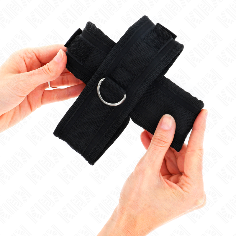 Kink Wrist Restraint-Cross Cuffs Black 34 X 5.5 cm 2 img 189244 74402170a1310544bd297f27aabfe4b6 1