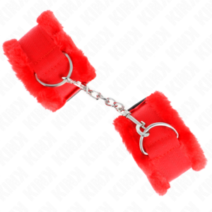Kink Wrist Restraint-Mansete pentru Încheieturi Căptușite cu-Roșu - imagine 3