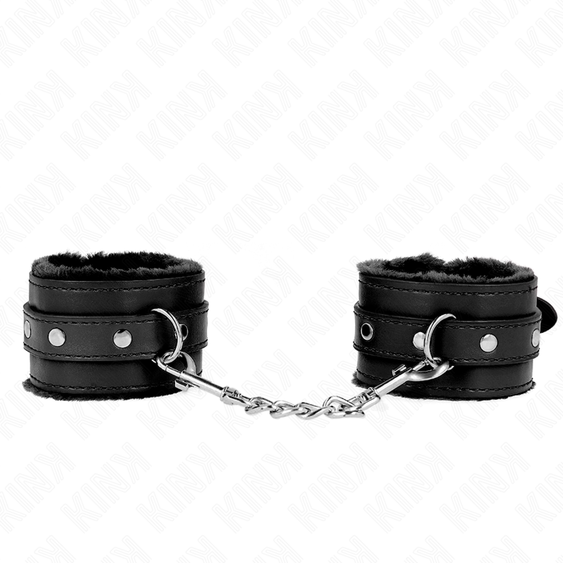 Kink Wrist Restraint-Cătușe Premium Căptușite cu Blană Negre 2 img 189367 5ce2ff75733b6dc105408dde3b1e7176 1