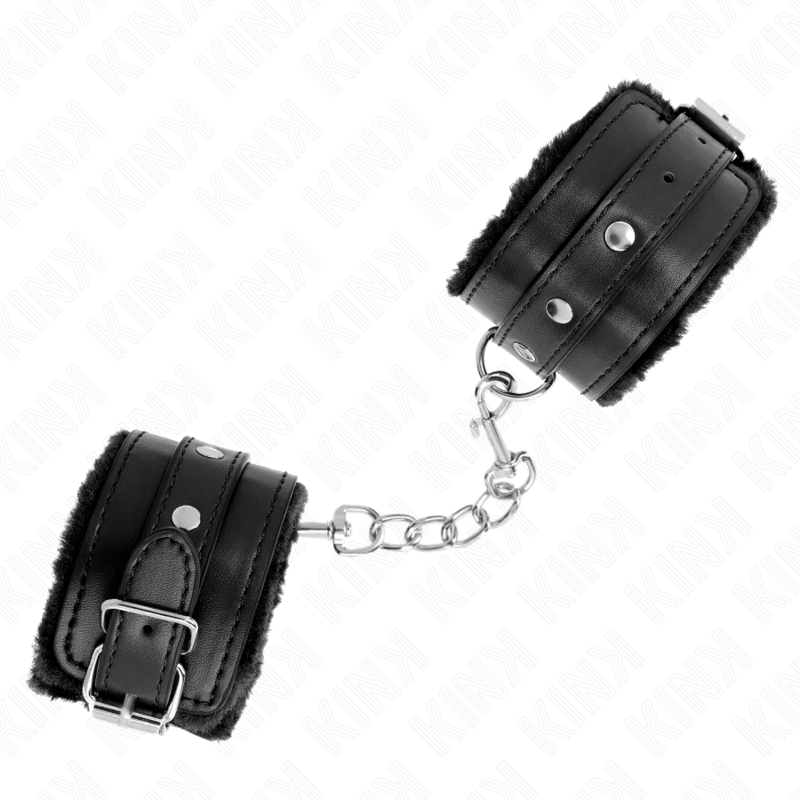 Kink Wrist Restraint-Cătușe Premium Căptușite cu Blană Negre 3 img 189368 2693b5ef45ff2bbf4d287cd9e390d6d7 1