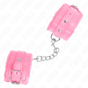 Kink Wrist Restraint-Premium Manchete Căptușite cu Blană Roz 7 Kink Wrist Restraint-Premium Manchete Căptușite cu Blană Roz - imagine 3